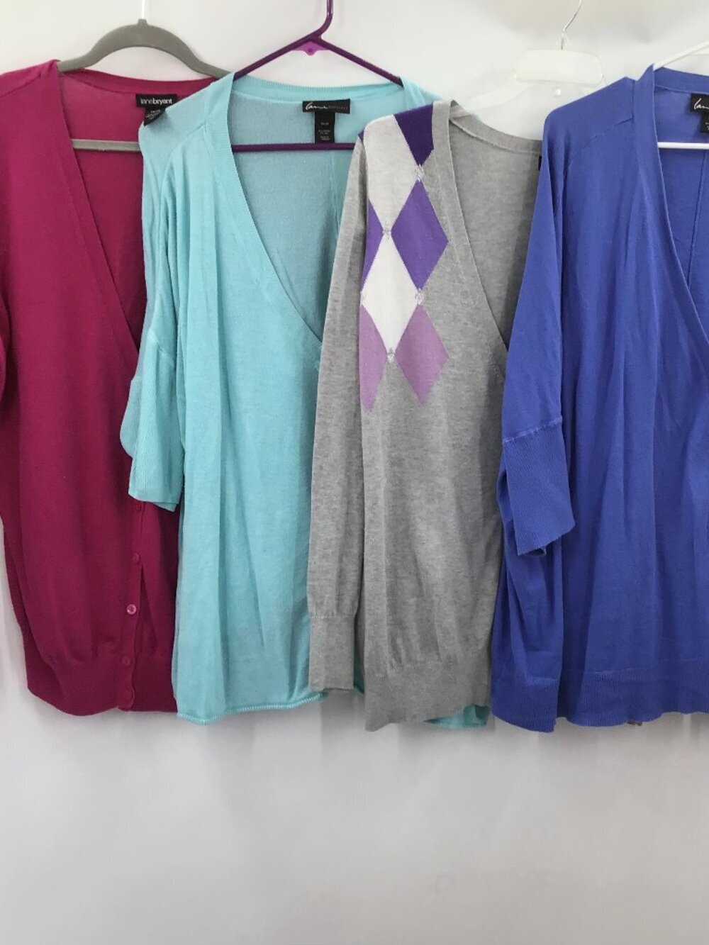 4 Women's 26/28 Spring Sweaters Dopamine Colors Cardigans Lightweight Cotton